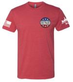 Product Description: So soft, you'll want to wear it everyday!</br></br>Support Packages From Home and our troops overseas by donating $30. You'll receive your very own RED Friday Shirt that you can wear every Friday to Remember Everyone Deployed. Donated funds help send care pacakges to our active duty miltary heroes overseas!</br></br>60% cotton, 40% polyester, Next Level Apparal</br> RED Friday Shirt